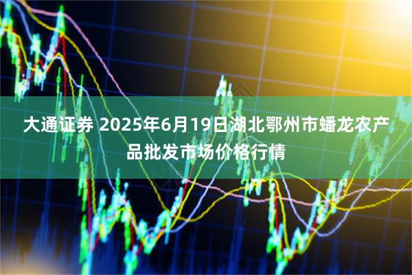 大通证券 2025年6月19日湖北鄂州市蟠龙农产品批发市场价格行情