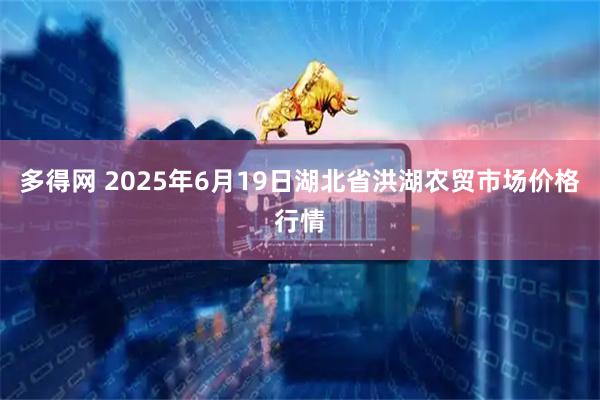 多得网 2025年6月19日湖北省洪湖农贸市场价格行情
